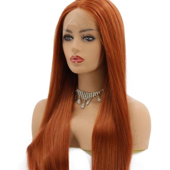 ✨24” COPPER STRAIGHT LONG LACE FRONT WIG💫 *NWT* - Picture 5 of 6